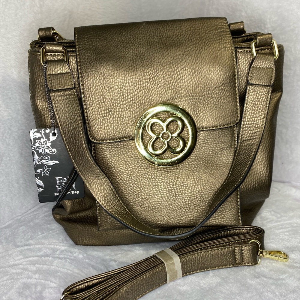 NWT gold/pewter purse